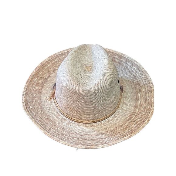Artisan Made In Mexico Woven Palm Leaf Straw Women’s Cowboy Hat Cover Up Hiking main image 9